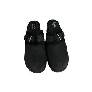 Ugg Closed toe Clog Black Wedge Sandal Suede Top Size 8‎